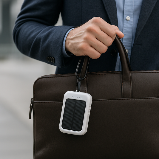 Charger solar portable white