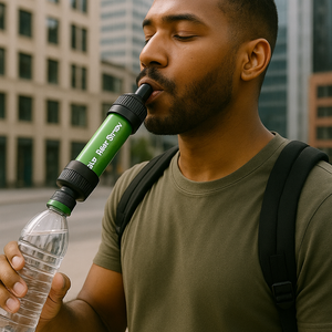 Green Aquamax Walter filter for bottle 