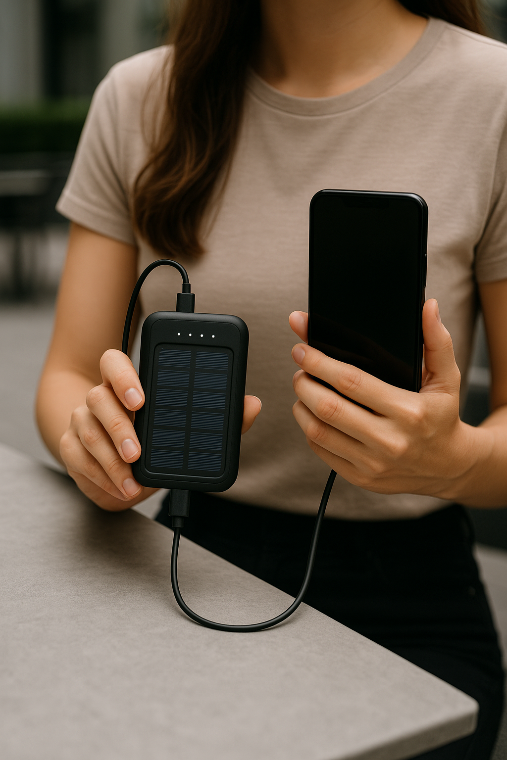 Solar Solution mini power bank black 